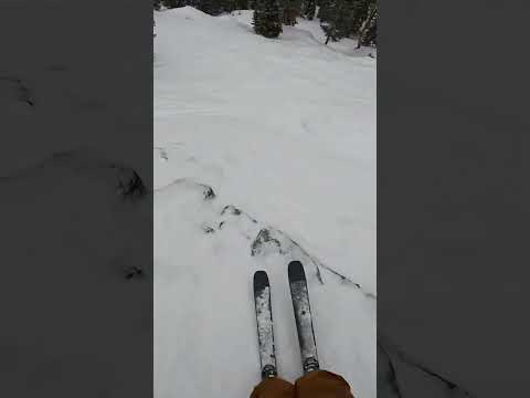 Sending my first lil cliff band 😈⛷️#colorado #ski #subscribe #extreme